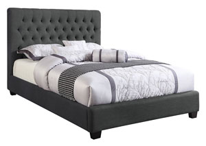 Image for Charcoal Upholstered Twin Bed