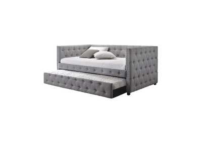 Image for Mockern Tufted Upholstered Daybed with Trundle Grey