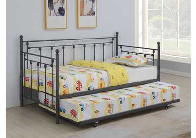 Image for Nocus Spindle Metal Twin Daybed with Trundle
