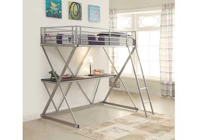 Image for Silver Twin Loft Bed