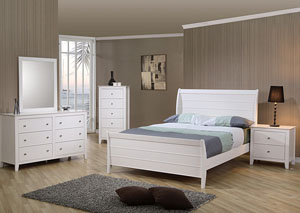 Image for Selena White Full Bed w/Dresser & Mirror