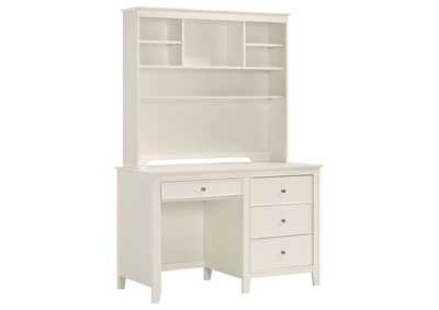 Image for Selena 4 - drawer Computer Desk with Hutch Buttermilk