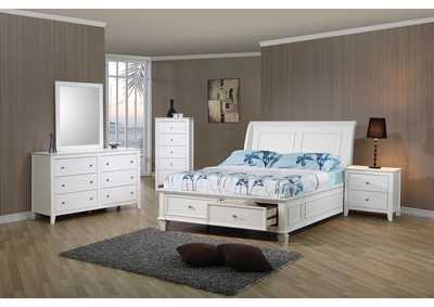 Image for Selena Storage Bedroom Set With Sleigh Headboard Buttermilk