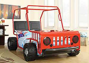 Image for Red Jeep Car Bed