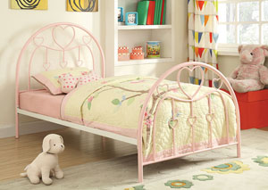 Image for Juliette Sandy Yellow & Pink Twin Bed