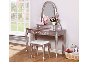 Metallic Lilac Vanity Desk