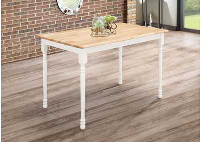 Image for Taffee Rectangle Dining Table Natural Brown and White