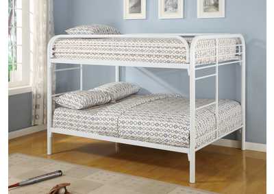 Full/Full Bunk Bed (White)