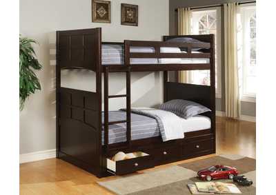 Image for Jasper Twin Cappuccino Bunk Bed 