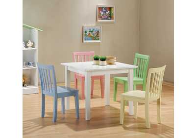 Image for Rory Five-Piece Multi Color Youth Table and Chairs