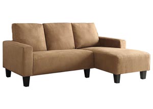 Brown & Black Sofa Chaise
