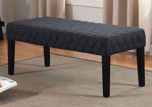 Black Upholstered Bench