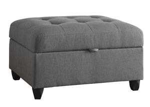 Image for Grey Storage Ottoman