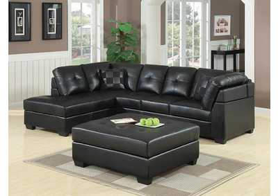 Image for Darie Black Ottoman