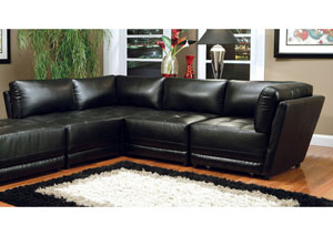 Image for Kayson Sectional Black Armless Chair (Bonded Leather)