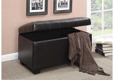 Image for Dark Brown Storage Ottoman