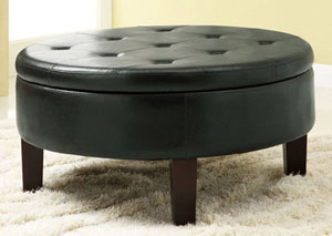 Image for Black Storage Ottoman