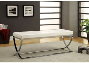 Image for White & Chrome Bench