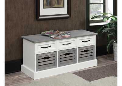 White/Grey Accent Cabinet