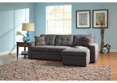 Image for Gus Charcoal & Black Sleeper Sectional