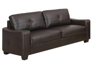Image for Jasmine Brown Bonded Leather Sofa