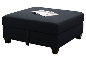 Image for Keaton Blue Ottoman