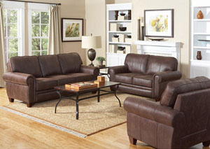 Image for Bentley Brown Sofa & Love Seat