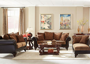 Image for Garroway Russet and Chocolate Sofa and Loveseat