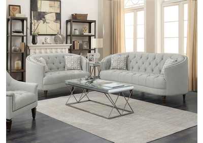 Avonlea Upholstered Tufted Living Room Set Grey