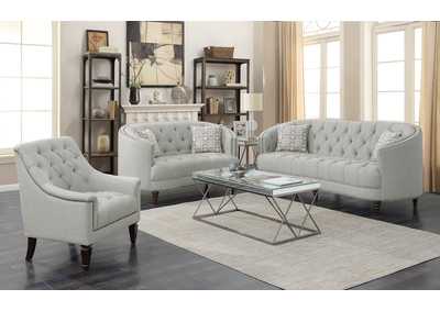 Avonlea Upholstered Tufted Living Room Set Grey