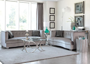 Image for Chrome Sofa and Loveseat