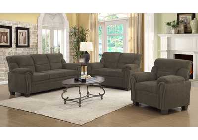 Clemintine Upholstered Pillow Top Arm Living Room Set