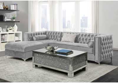 Image for Bellaire Button-tufted Upholstered Sectional Silver