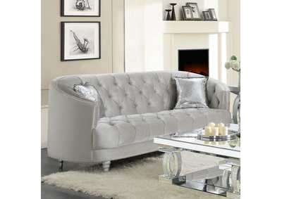 Avonlea Sloped Arm Tufted Sofa Grey