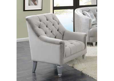 Avonlea Sloped Arm Tufted Chair Grey