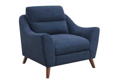 Image for Gano Sloped Arm Upholstered Chair Navy Blue