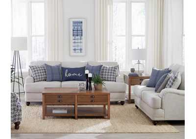 Image for Glenn 2 - piece Recessed Arms Living Room Set Light Grey