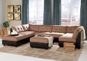 Image for Claude Brown Light Microfiber Armless Chair
