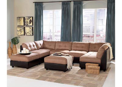 Image for Claude Brown Light Microfiber Ottoman