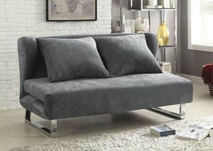 Image for Grey Velvet Sofa Bed