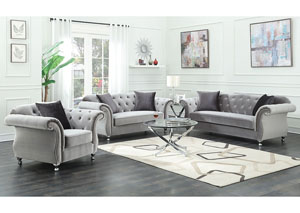 Image for Chromed Sofa & Loveseat