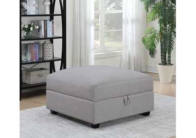 Image for Cambria Square Storage Ottoman Grey