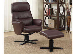 Image for Brown Chair With Ottoman