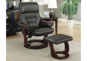 Image for Black Chair With Ottoman
