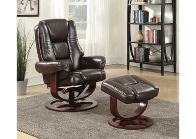 Image for Brown Chair With Ottoman