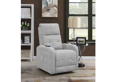 Image for Howie Tufted Upholstered Power Lift Recliner Grey