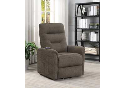 Image for Henrietta Power Lift Recliner with Storage Pocket Brown