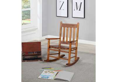 Image for Annie Slat Back Youth Rocking Chair Golden Brown