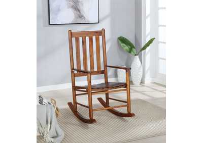 Image for Annie Slat Back Wooden Rocking Chair Golden Brown