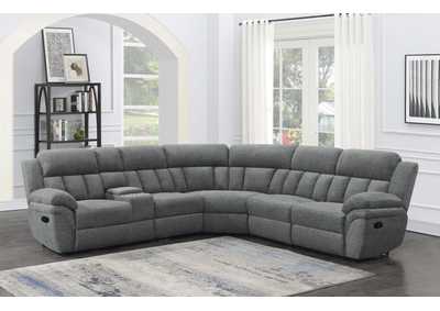 Image for Bahrain 6 - piece Upholstered Motion Sectional Charcoal